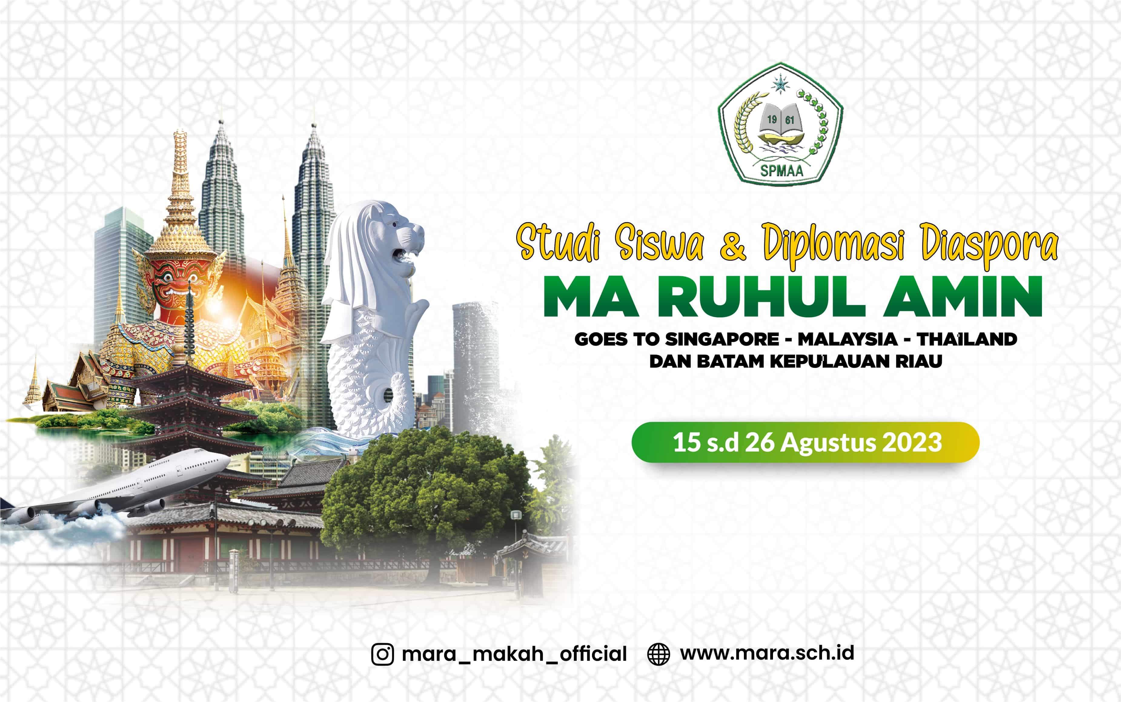 Studi Wisata dan Diplomasi Diaspora 4 Negara Asia Tenggara; Thailand, Malaysia, SIngapura, Dumai Kepri
