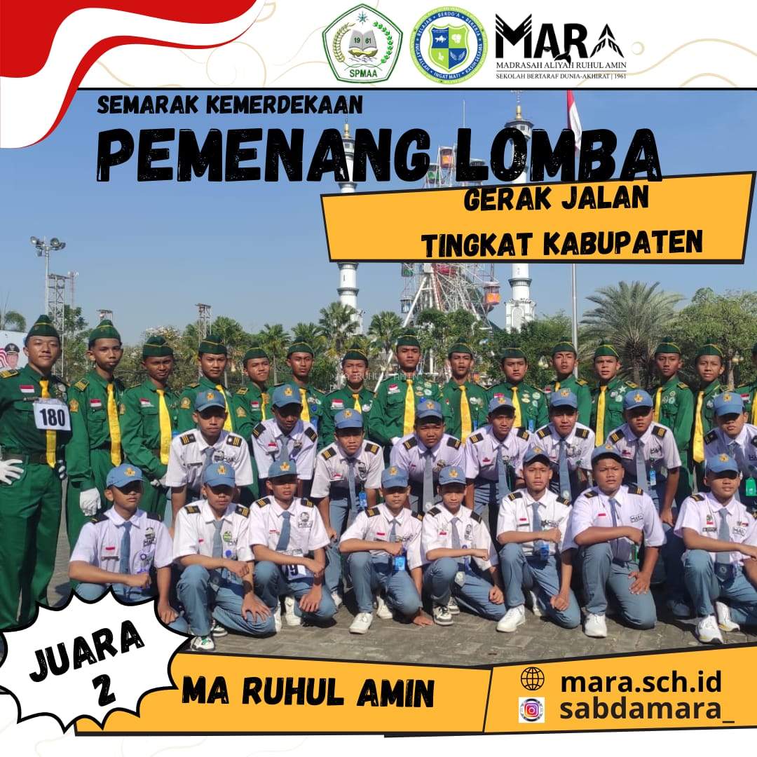 Juara 2 Lomba Gerak Jalan Pelajar Kabupaten Lamongan